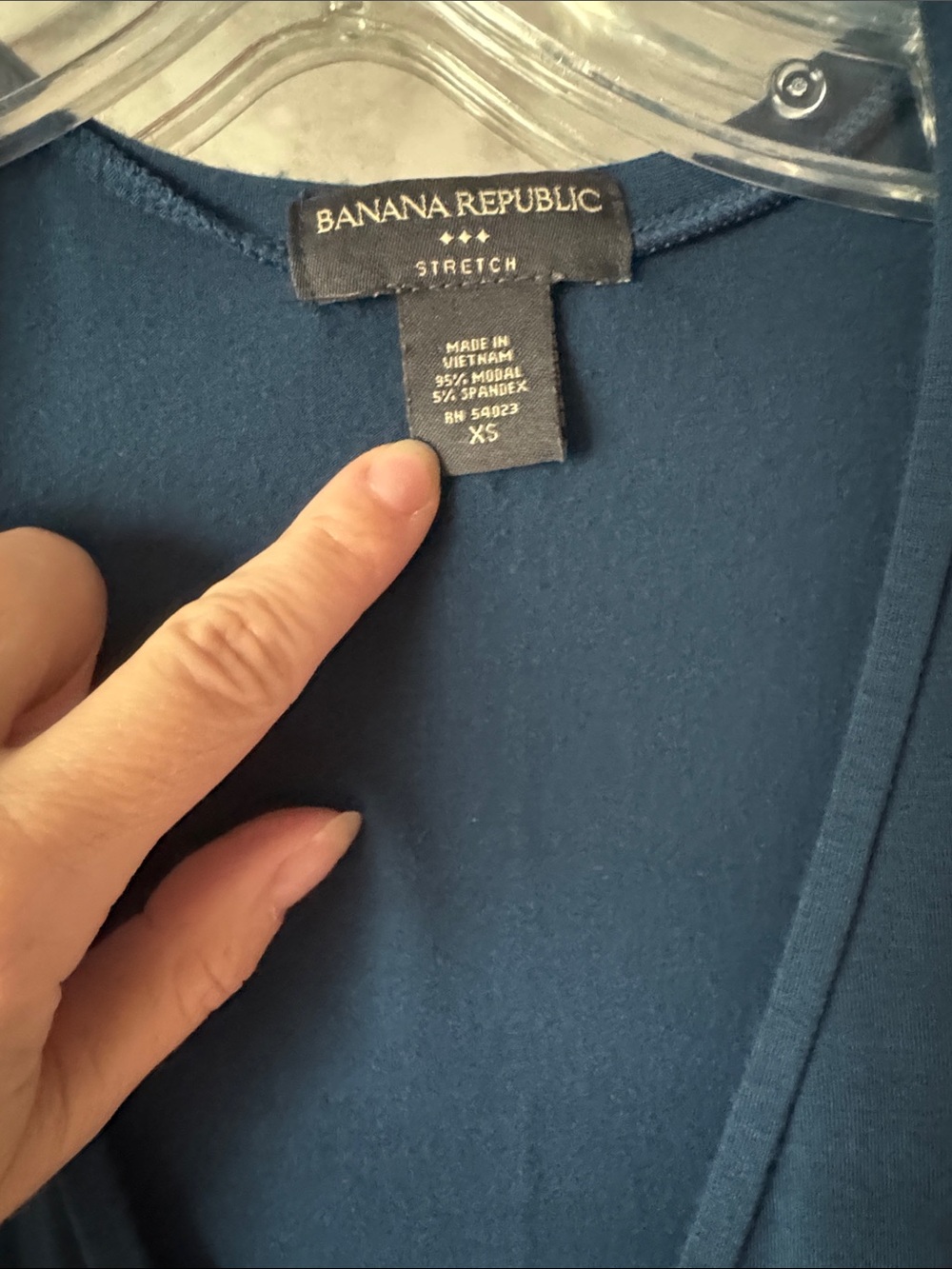 Banana Republic Teal-Blue Short Sleeve Wrap Top - Picture 2 of 5
